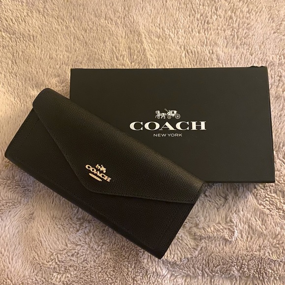 Coach Handbags - Black Coach Wallet (Large)